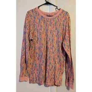 Mokuyobi Long Sleeve 1980s Style Shirt Size Large Psychedelic Worms Retro